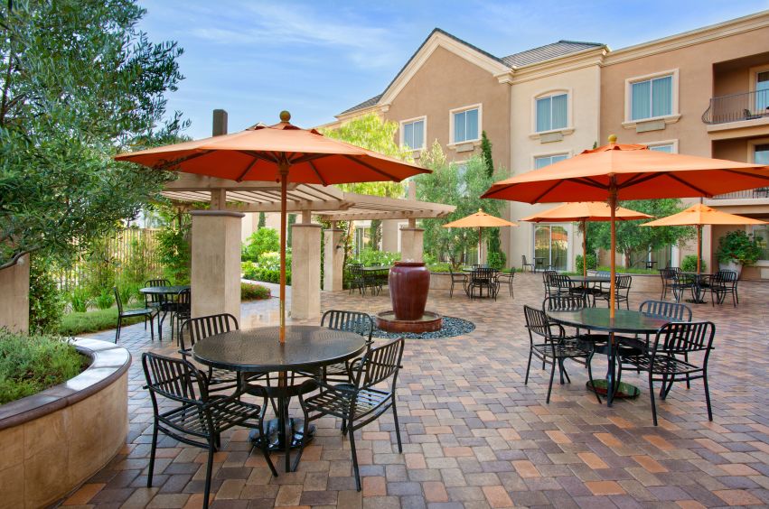 Ayres Hotel Chino Hills Exterior Patio Seating Area