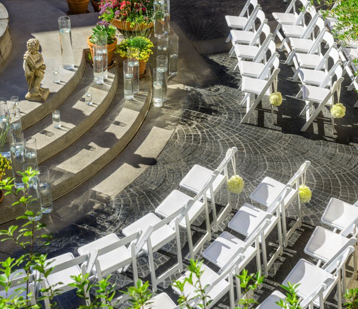 Ayres Hotel Costa Mesa Aerial View Wedding Ceremony 